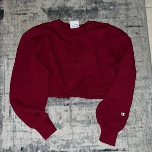 Champion Burgundy Cropped Sweatshirt